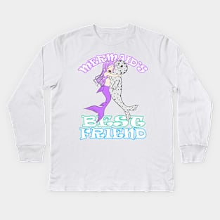 Mermaid's Best Friend Kids Long Sleeve T-Shirt